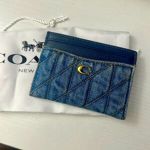 Coach Denim Card Holder
